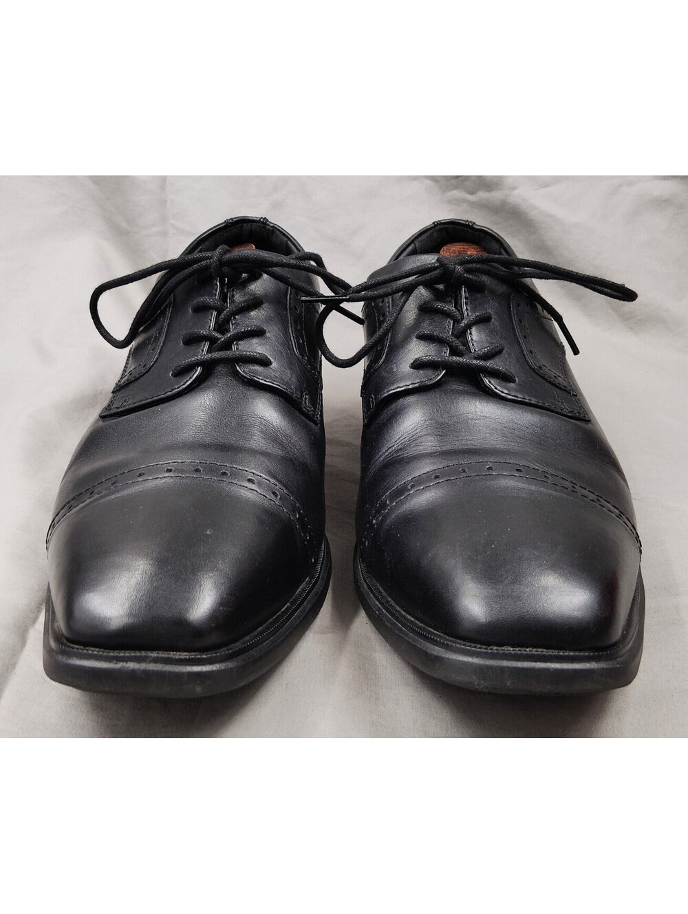 Rockport Dressports CH9888 Mens 11 W Black Leather Cap Toe Oxford Dress Shoes